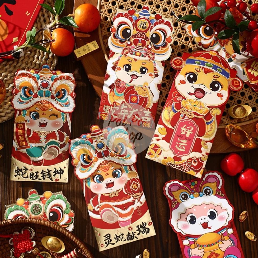 

Angpao Imlek Ular 2025 Angpau Panjang Dompet V. 3D Shio Ular Grosir Snake Timbul 2025 Hongbao Grosir Murah isi 6 pcs Tebal Grosir Motif Karakter Berkualitas Bahan Terbaik