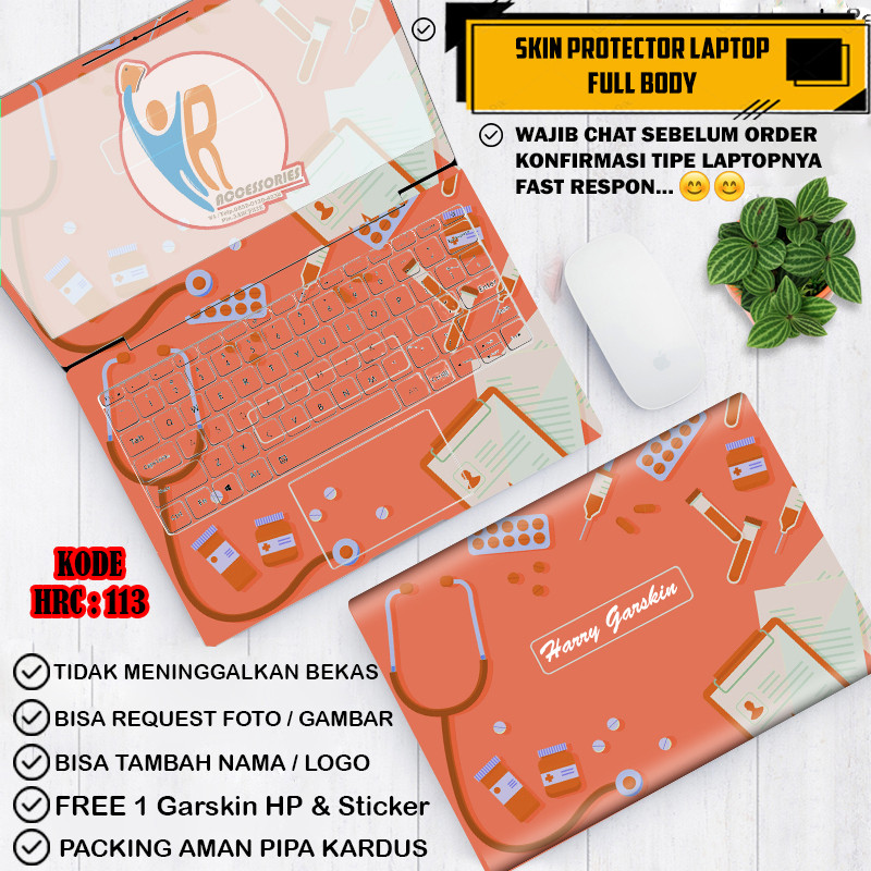 

Wrap* Laptop Kode 109113 Wrap Skin Stiker Garksin CUSTOM Gratis (2pcs)