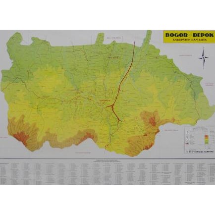 

MURAH Peta Kabupaten-Kota Bogor-Depok (Lipat)