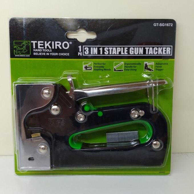 

Staples Tembak 3 In 1 Staple Gun Tacker Tekiro Gt-Sg 1672 Original Dan Terpercaya