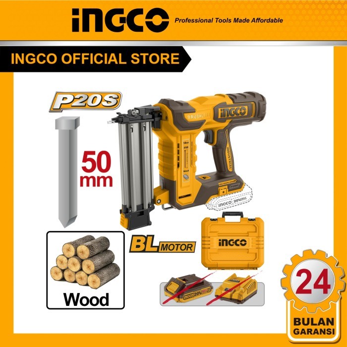 

Cordless Brad Nailer Brushless 20V INGCO CBNLI5005 Mesin Paku Tembak