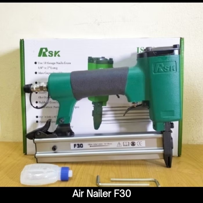

Air Nailer Gun F30 RSK Alat Paku Tembak Lurus Stapler Angin F30 RSK