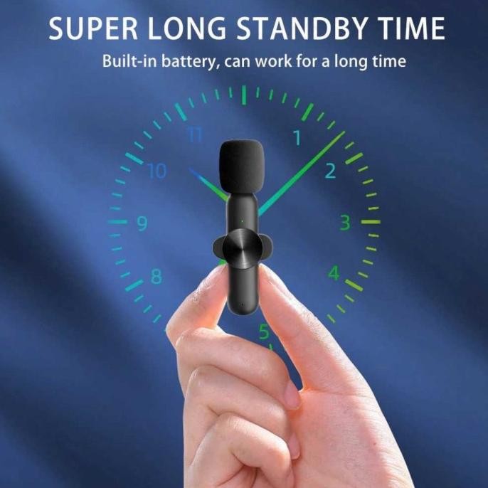 Microphone Wireless Bluetooth Type C HP Laptop Lightning MIC Clip On [terbaik]