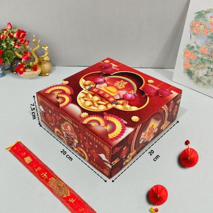 

CR - ( 10 Pcs ) Fuji Box Dus Box Kotak Kue Hampers Packaging imlek 20 x 20 x 7,5 Premium TERLARIS