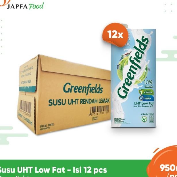 

Greenfield Uu Uht Low Fat 950 Ml Paet Ii 12