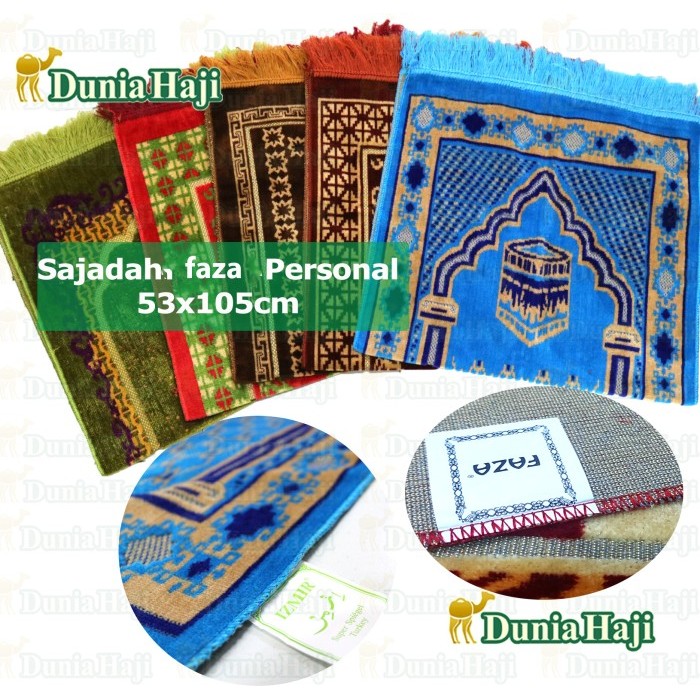 ORIGINAL Sajadah Tebal Personal Izmir 55x110cm Bahan Bludru Turki Bulu Turkey