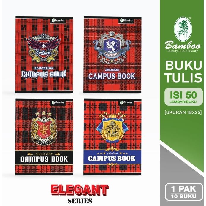 

BAMBOO BUKU TULIS BOXY 50 ELEGANT SERIES [1 PAK/10 BUKU]