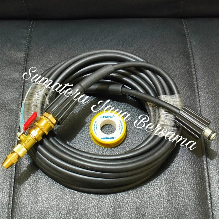 Terbatas Paket Selang Steam Jet Cleaner 5-10M + Nozel Cuci Ac Lurus Qr M22