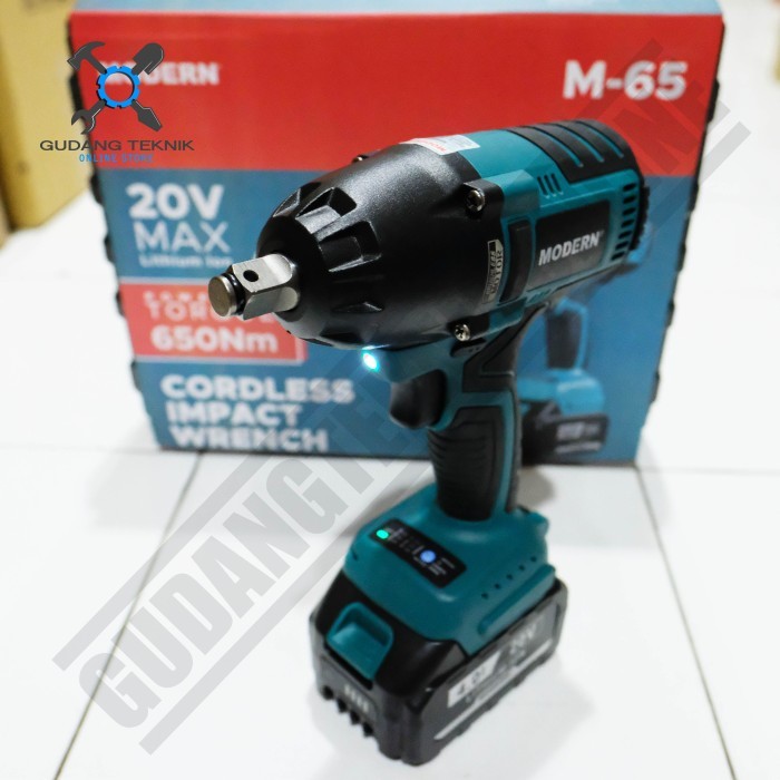 Cordless Impact Wrench Modern M-65S 20Volt Impact Wrench Baterai