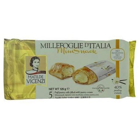 

Matilde Vicenzi Millefoglie DItalia Mini Snack Vanila Cream Stok Terbatas