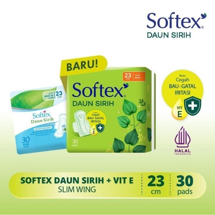 SOFTEX DAUN SIRIH WING 23CM ISI 30S