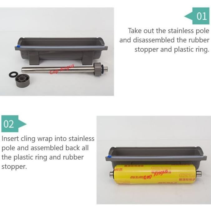 PLASTIK WRAP MAKANAN BESAR CLING WRAP DISPENSER LARGE SLIDING CUTTER