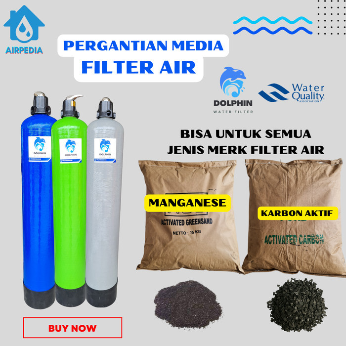 Pergantian Isi Media Filter Air Tabung 1054 - Paket Media Filter Air