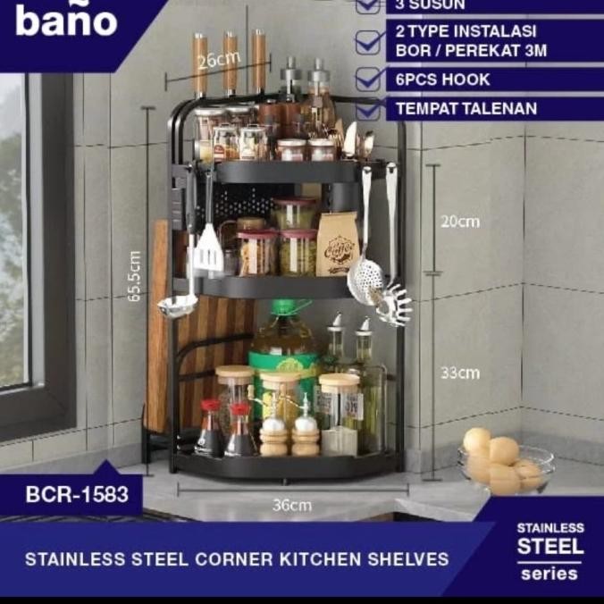 

PROMO RAK BUMBU STAINLESS HITAM 3 SUSUN RAK BUMBU DAPUR