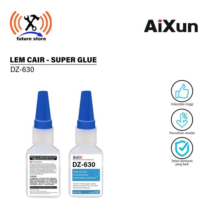 

Aixun AX-DZ630 Lem Cair Super Glue High-end mobile phone repair special glue 630 has no irritating odor, fast curing, flexible and not whitening Lem Aixun Original