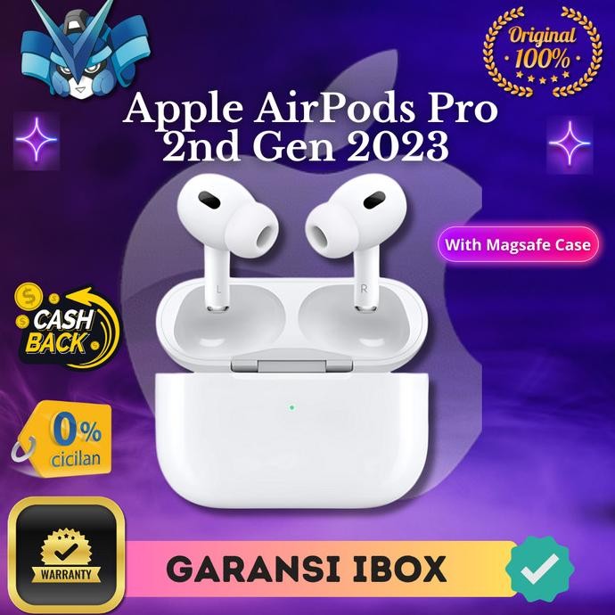 

PROMO APPLE AIRPODS PRO 2ND GEN 2023 WITH MAGSAFE CASE AND TYPE-C / AIRPOD PRO 2ND GEN 2023 USB C CHARGING CASE AIR POD