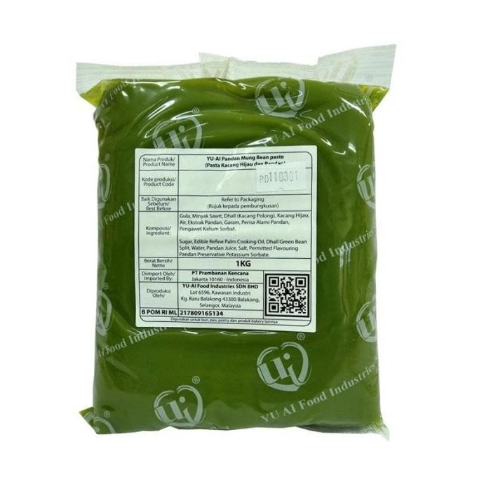 Berkualitas YU AI - Pasta Filling Pandan 1Kg / Pandan mung bean