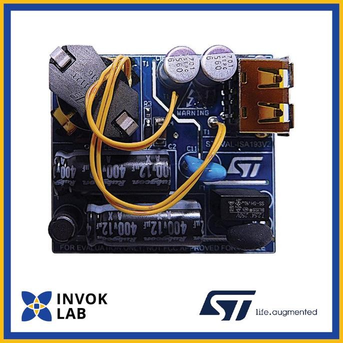 

PROMO STMICROELECTRONICS STEVAL-ISA193V2 EVALUATION BOARD USB ADAPTER. STCH02 CURRENT CONTROLLER, CC PRIMARY SENSING, 15W