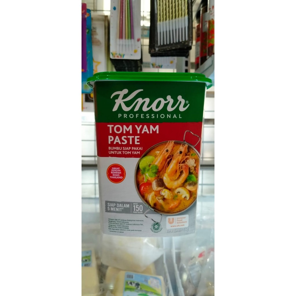 

KNORR TOM YAM PASTA 1.5KG DALAM PAIL, BUMBU PASTA CAIR TOM YAM PRAKTIS