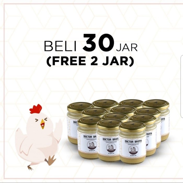 

Package Varian Chicken Bone Broth by Doctor Broth 30 JAR free 2 JAR