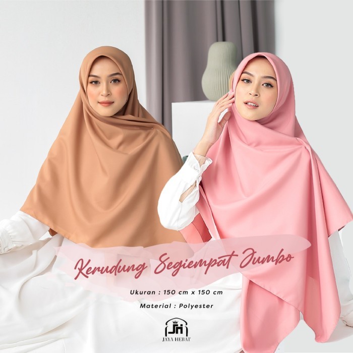 [CASH ON DELIVERY] HIJAB JILBAB KERUDUNG SEGI EMPAT JUMBO 150X150 S4AL JAYA HEBAT - Biru Q8M37