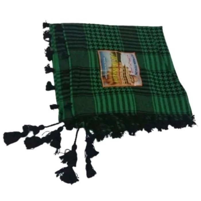 MURAH SORBAN TENUN AL-MULTAZAM/SORBAN RONCE - Hitam Hijau