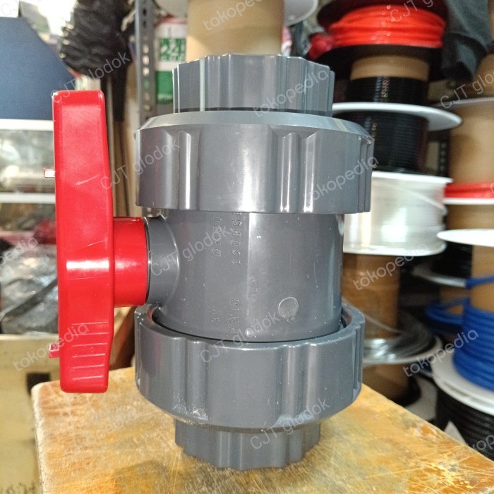 ball valve true union pvc 3" inch / ball valve watermur pvc