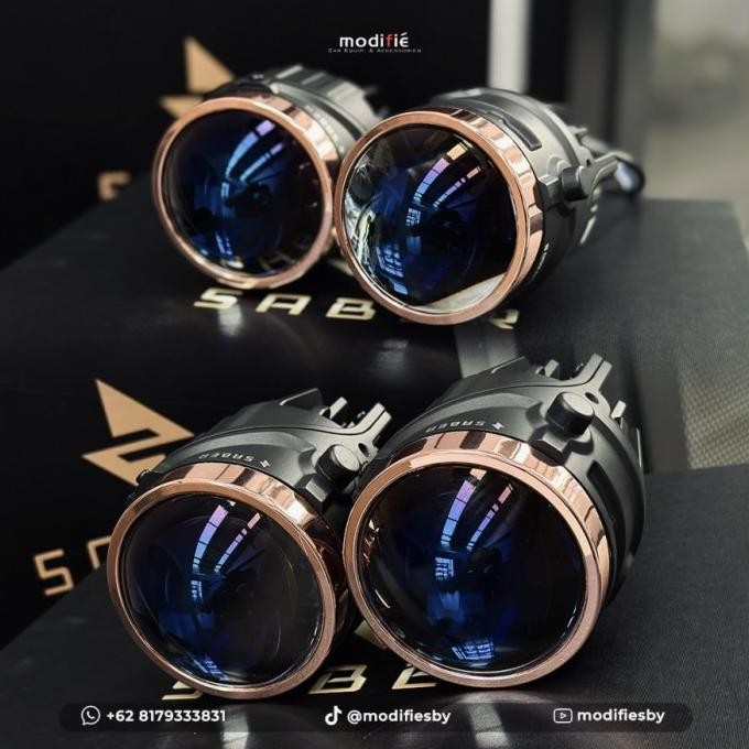 Foglamp Mobil Saber Sr800.3 Projector Blue Lens White 5700K