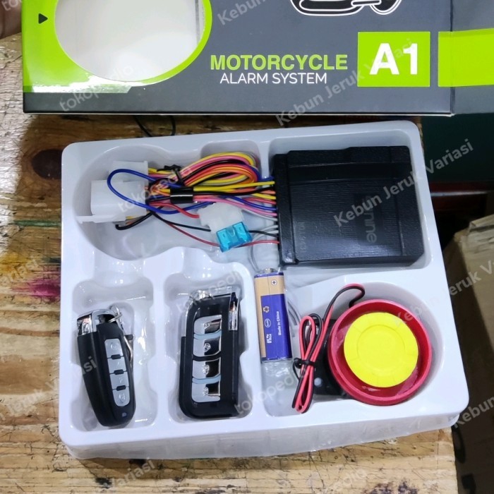 Alarm Nine 9 luminos Injeksi + remote Secure Ricle + baterai cadangan