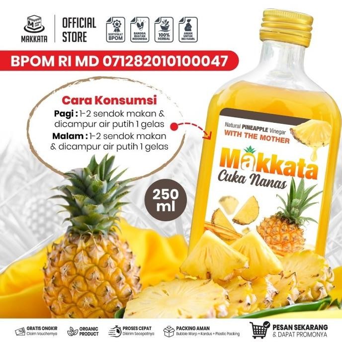 

Promo MAKKATA Cuka Nanas Organic Pineapple Cider Vinegar With The Mother Bebas Gula Dan Bebas Tambahan Air