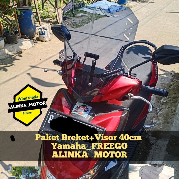 PAKET Breket+ Visor 40cm V1 Yamaha FREEGO modifikasi freego freego tou