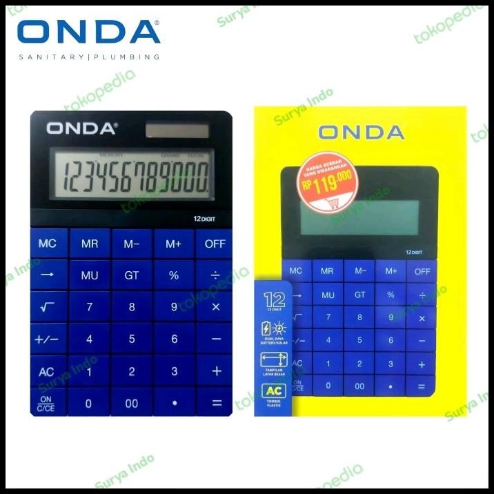 

Kalkulator 12 Digit Onda Layar Besar Dual Daya Baterai / Solar