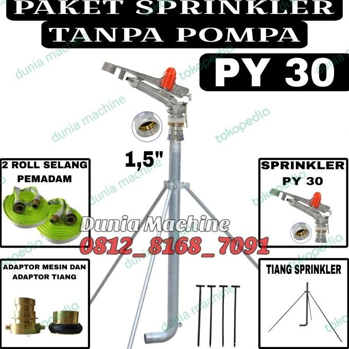 Paket Sprinkler Py 30 Ukuran 1,5 Inch Tanpa Pompa Sprinkler Pertanian