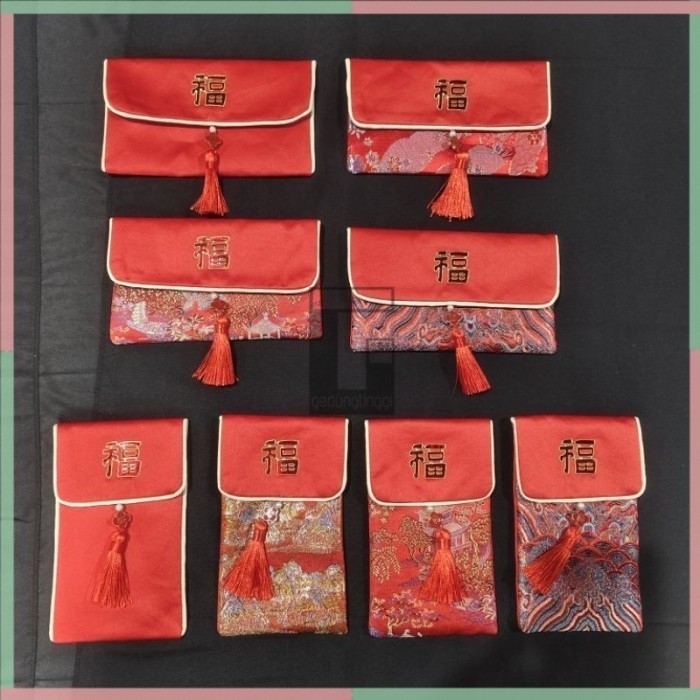 

Imlek High quality Chinese New Year shuangxi sangjit cloth wallet Angpao Limited