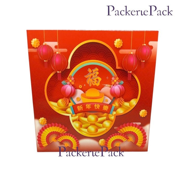 Imlek 10 PCS KOTAK BOX IMLEK 22X22X7.5 / DUS CHINESE NEW YEAR / BOX IMLEK 22 X 22 X 7.5 Limited