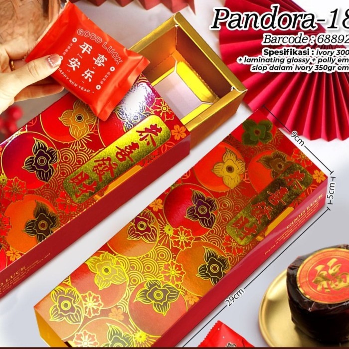 

Imlek Box Imlek Chinese New Year Nastar Taiwan /Cookies /Bolu Gulung 29x9x5 4 PCS Limited