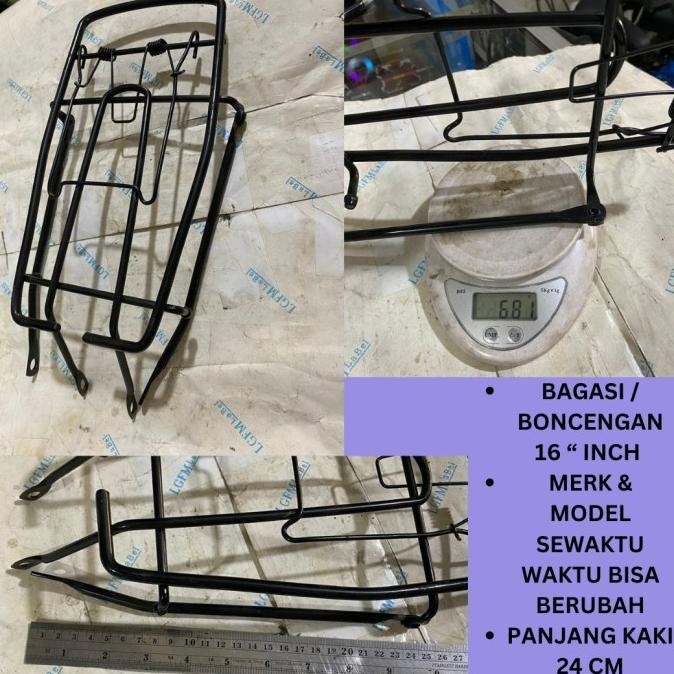 PNP - PACIFIC BIKE Mix Boncengan Bagasi Dudukan Belakang Sepeda Anak 16" 20" 26" 26 Jengki 28" ontel