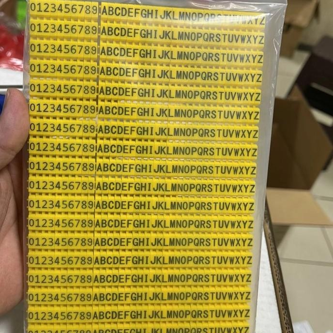 

TERMURAH - label maker/ penanda kabel cat6a huruf dan angka