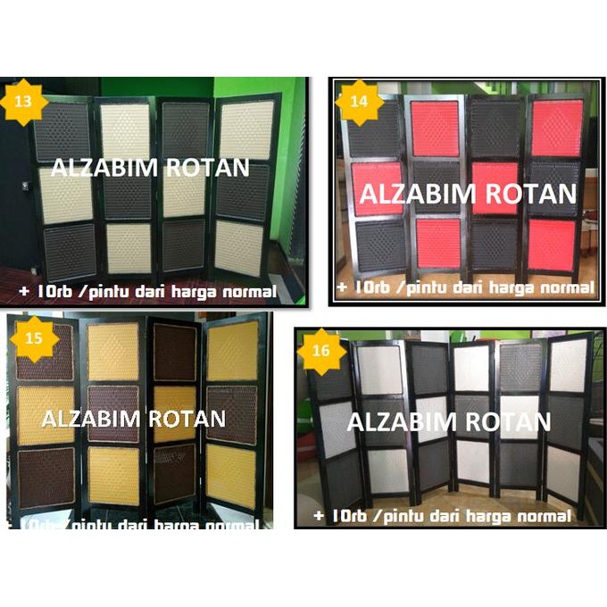 Free Ongkir area sby sekat ruangan sketsel partisi rotan sintesis+kayu