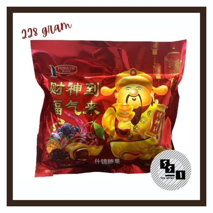 

Imlek Caising permen Aneka rasa Penguin Brand / Permen Imlek Aneka Rasa 500g !NEW