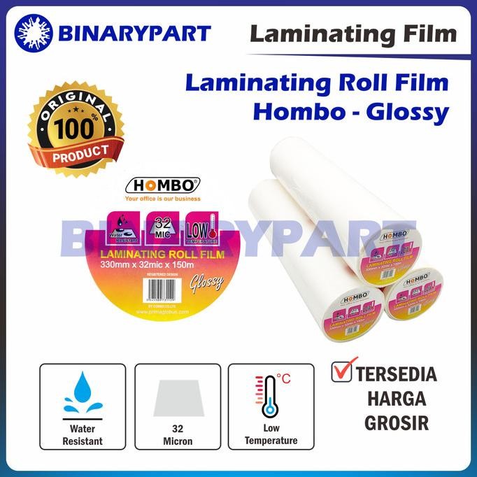 

Hombo Plastik Laminating Roll Glossy 330mm x 32mic x 150m