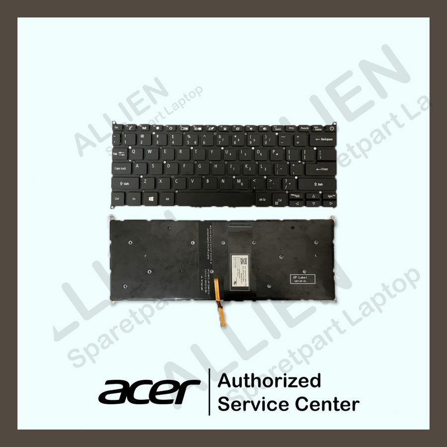 Original Keyboard Acer Swift 1 SF114-32 SF114-33 SF114-34 SF114-32-C91M Hitam