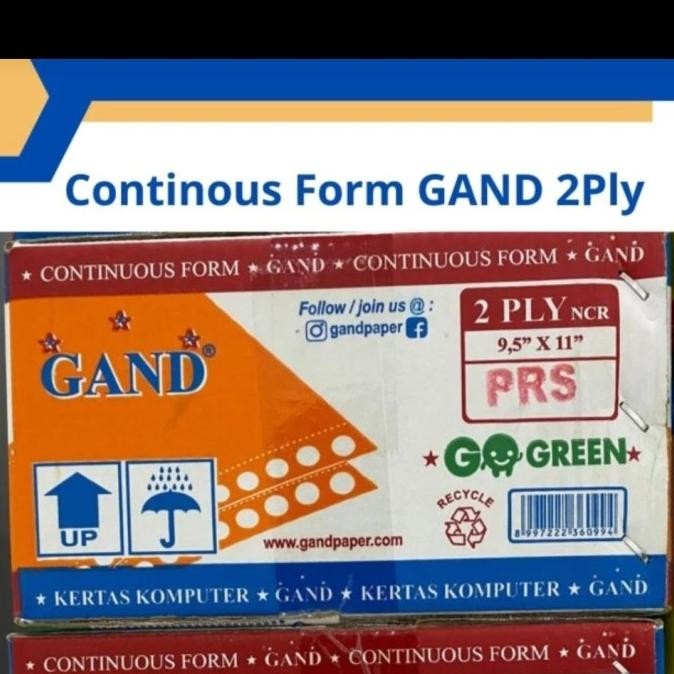 

TERLARIS - kertas continuous form 2 ply 9.5 x 11 warna promo murah
