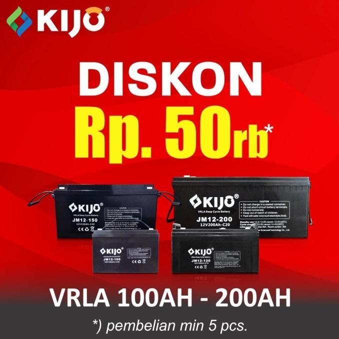 KIJO BATTERY / BATERAI / AKI / ACCU 120AH 12V - 120 AH 12 V