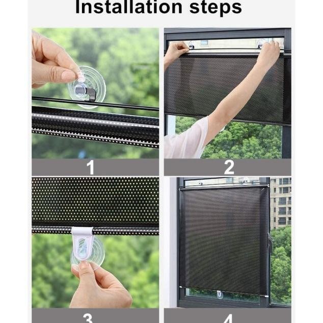 Tirai Jendela Gulung Rumah Antor Dapur Window Roll Blind