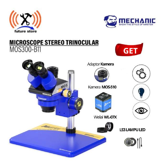 Sale Mechanic Mos300-B11 Microscope Stereo Trinocular - Mikroskop Original