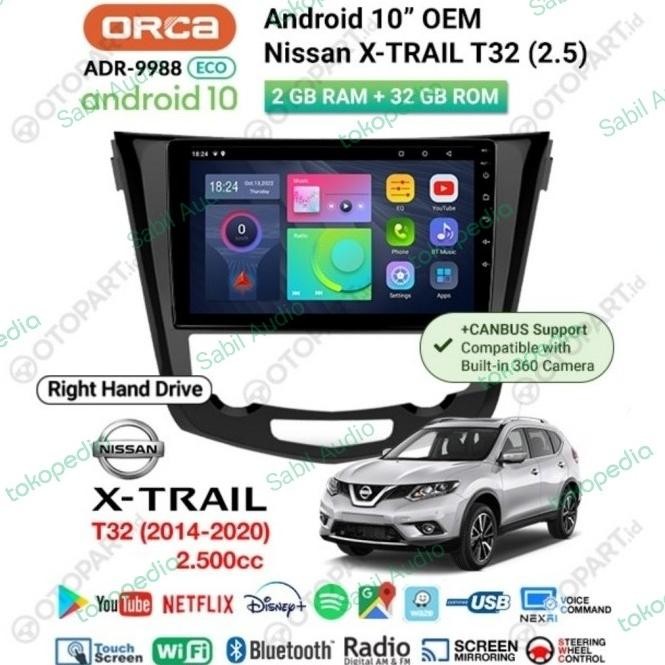 Head Unit Tv Mobil ANDROID OEM NISSAN X-TRAIL