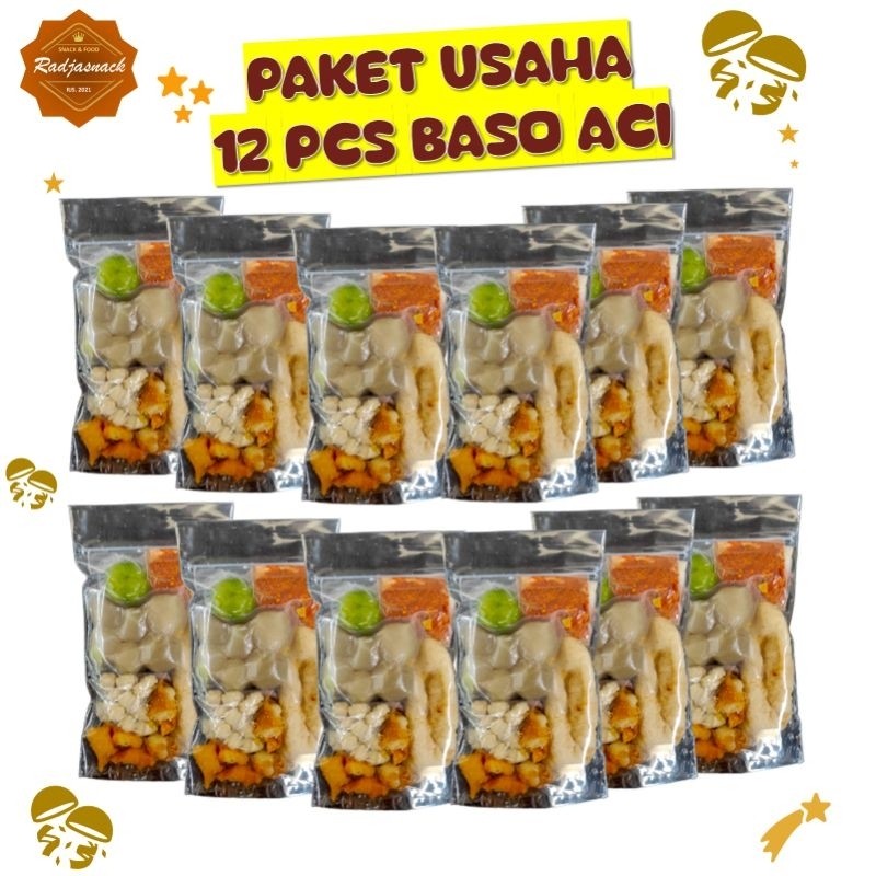 

PAKET SUPER HEMAT 12 BUNGKUS BASO ACI PAKET USAHA BASO ACI INSTAN