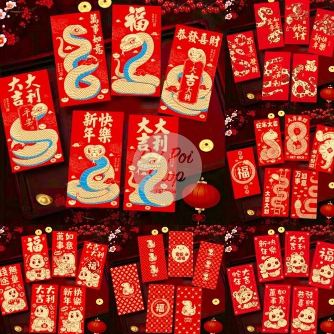 

@#@#@#] Angpao Imlek Ular 2025 Panjang Premium 3D RX Shio Ular Hongbao Angpau Grosir Murah isi 6 Pcs Tebal Motif Karakter Kartun Berkualitas Tinggi Hoki