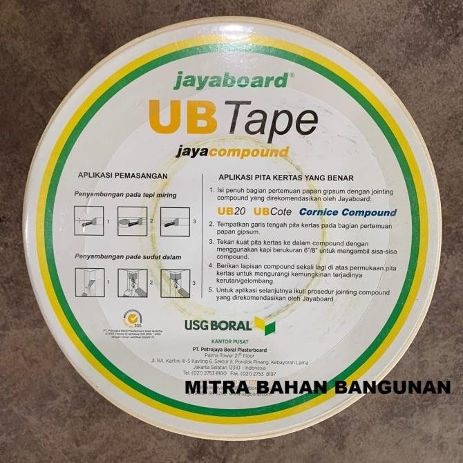 Promo UB Tape Jayaboard / Kain Kassa Gypsum / textile tape Jayaboard 75 M COD